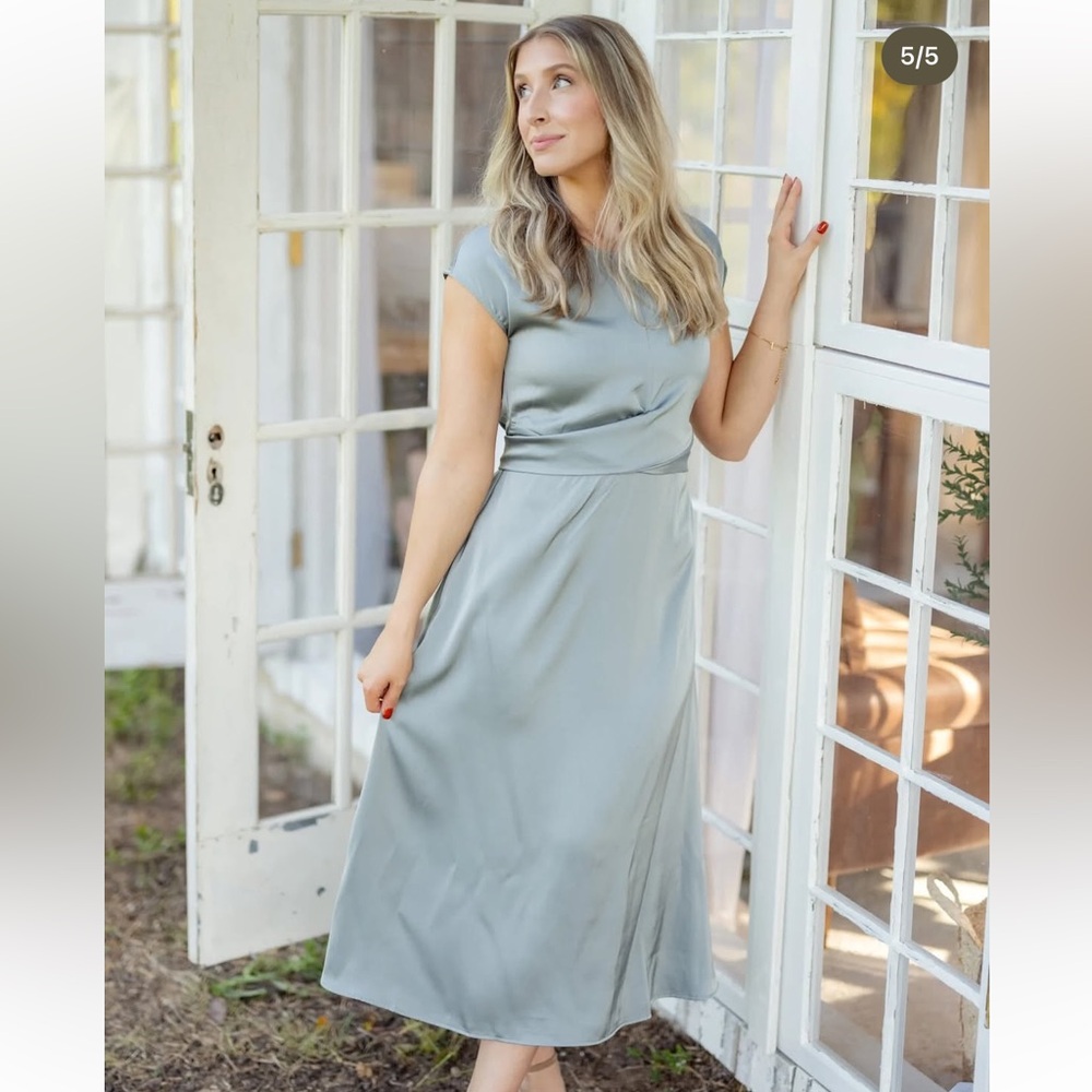 Mikarose Silky Gray Dress